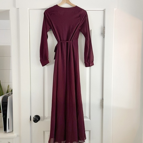 Arbor Wrap Maxi Dress Merlot - XS - Picture 7 of 8